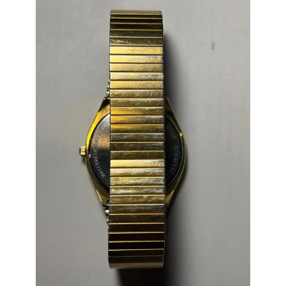 Vintage Caravelle by Bulova Men's Gold-Tone Quartz Watch — New Battery!